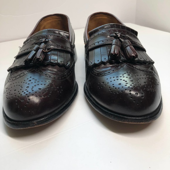 Bostonian Classics First Flex Tassel Wingtip Leather Loafers - Size 8 - Picture 4 of 10